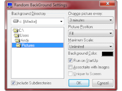 A simple interface for a simple task. Take control of your wallpaper.