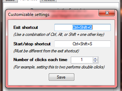 User defined settings