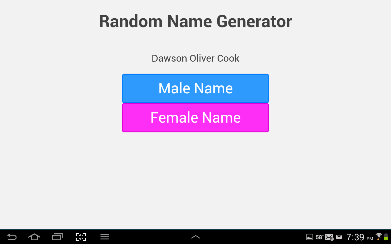 Random Name Generator Male