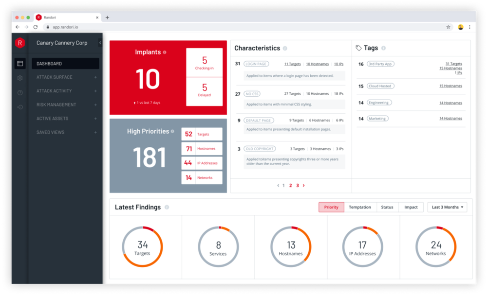 IBM Security Randori Recon Screenshot 1