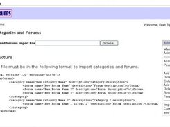 Import Forums and Categories - XML