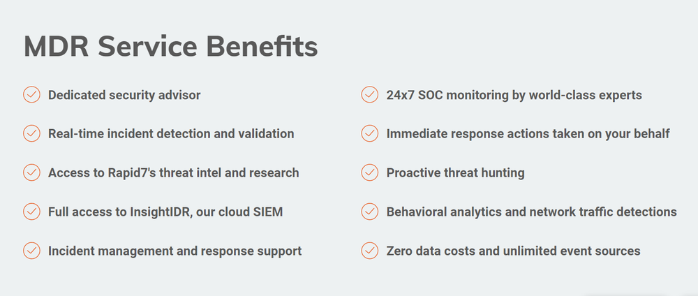 Rapid7 MDR Screenshot 1