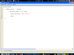 The code editor in the IDE