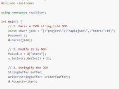 RapidJSON Screenshot 1
