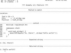 Example of report file when an anomaly occurs