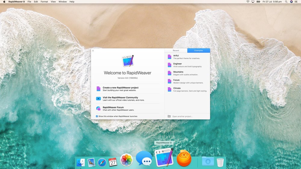 RapidWeaver Screenshot 1