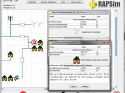 The property window shows the objects parameters.For each object are models selectable.