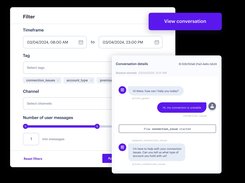 Empower analysts, testers, and builders to review user conversations to optimize your AI assistant performance and improve the user experience. Filter and tag key conversations for review, and share within your team for increased collaboration and efficiency.