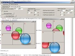 Raster birmap re-arrangement: program windows view.