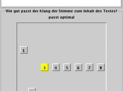Eight audio files on scale: Suitability for text stimulus
