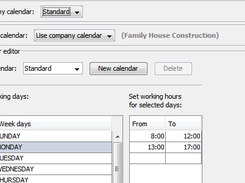 RationalPlan Working Calendar