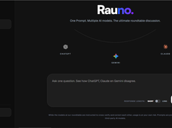 Rauno interface (dark mode)