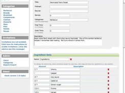 Edit a recipe