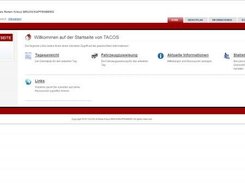 The home page with several quick links