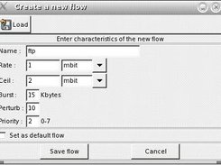 Window for creating new network Flow (htb class)