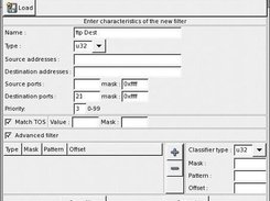 Window for creating new network filter (u32)