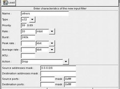 Window for creating ingress (input) filter