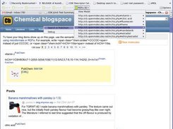 The Sechemtic script in action on Chemical blogspace.
