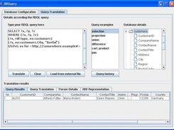 Data tuples after a query translation