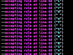 Debugging and tracing a RE/flex scanner rules with Unicode patterns (the json.l example)