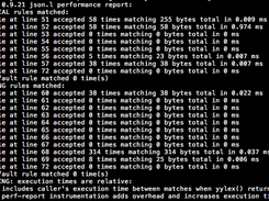 A RE/flex scanner performance report for JSON scanning and parsing (the json.l example)