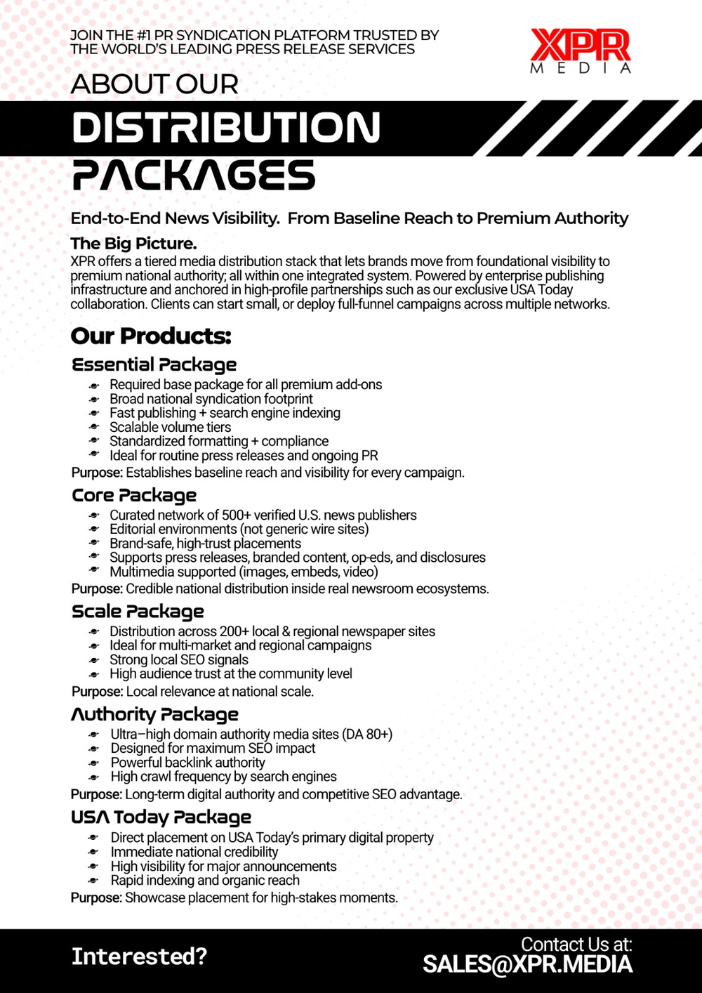 XPR Pricing and Capabilities