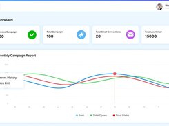 Reachingly cold email outreach software  dashboard