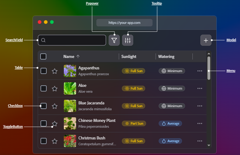 React Aria Screenshot 1