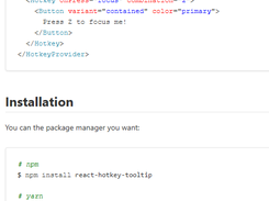 React Hotkey Tooltip Screenshot 1