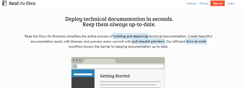 Read the Docs Screenshot 1