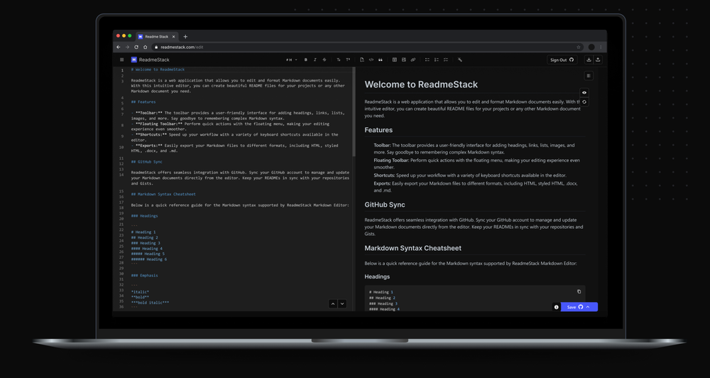 ReadmeStack Screenshot 1