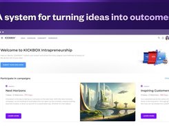 KICKBOX Intrapreneurship: A clear, step-by-step system that turns employee-insights into validated projects. Easy to use, understandable for everyone, and fun to work with.