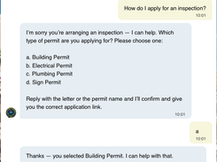 Readyly answers questions on how to apply for an inspection. 
