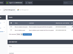 Post Management Page