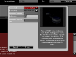 User interface (create a new game)
