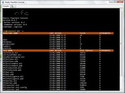 Console executing a dir -v command