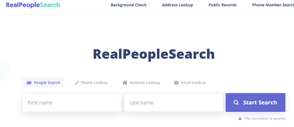 RealPeopleSearch Screenshot 1