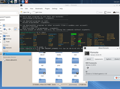 Weston Desktop running various KDE programs