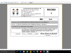 Recibo impresso