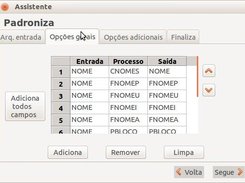 Standardize wizard (Linux, Portuguese)