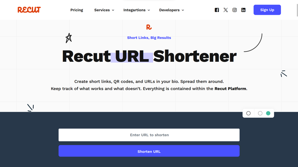 Recut URL Shortener