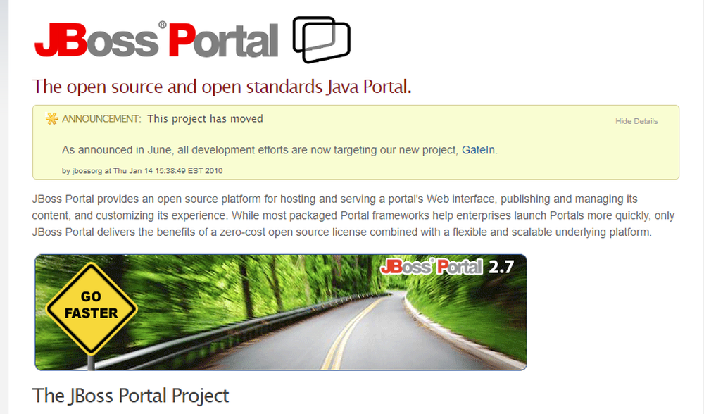 JBoss Portal Screenshot 1