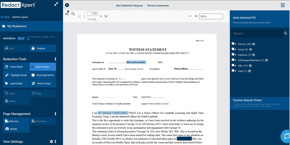 RedactXpert Screenshot 1