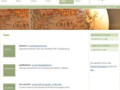 Localhost Tools-menu
