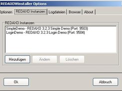 User interface, creating REDAXO instances