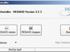 Screenshot of the REDAXOWinstaller user interface
