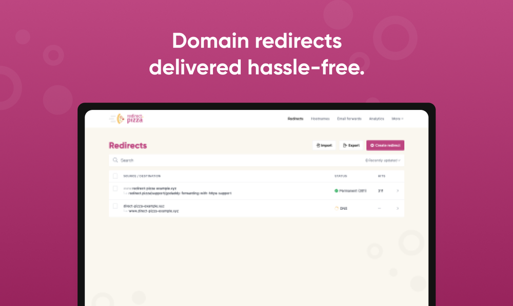 Domain redirects delivered hassle-free