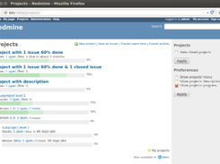 Redmine Progressive Projects List Screenshot 1