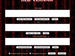Red Vernam user interface.