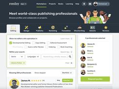 Reedsy Marketplace - select professionals to receive quotes